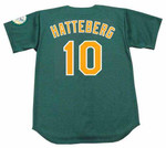 SCOTT HATTEBERG Oakland Athletics 2004 Alternate Majestic Throwback Baseball Jersey - BACK