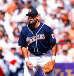 KEN CAMINITI San Diego Padres 1997 Alternate Majestic Baseball Throwback Jersey - ACTION