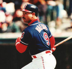 CARLOS BAERGA Cleveland Indians 1995 Majestic Throwback Alternate Baseball Jersey