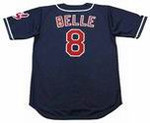 ALBERT BELLE Cleveland Indians 1995 Alternate Majestic Baseball Throwback Jersey