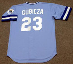 MARK GUBICZA Kansas City Royals 1985 Majestic Cooperstown Away Baseball Jersey