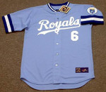 WILLIE WILSON Kansas City Royals 1985 Majestic Cooperstown Away Baseball Jersey