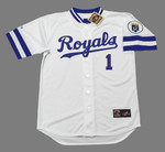 BUDDY BIANCALANA Kansas City Royals 1985 Home Majestic Throwback Baseball Jersey - FRONT