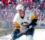MARIO LEMIEUX Pittsburgh Penguins 1992 Home CCM Vintage NHL Throwback Jersey - ACTION
