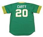 RICO CARTY Oakland Athletics 1973 Majestic Cooperstown Away Baseball Jersey