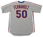 SID FERNANDEZ New York Mets 1987 Majestic Cooperstown Away Baseball Jersey