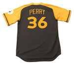 GAYLORD PERRY San Diego Padres 1978 Away Majestic Baseball Throwback Jersey - BACK