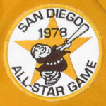 OSCAR GAMBLE San Diego Padres 1978 Away Majestic Baseball Throwback Jersey - SLEEVE CREST