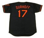 BJ SURHOFF Baltimore Orioles 2000 Majestic Alternate Throwback Baseball Jersey