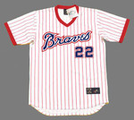 ROWLAND OFFICE Atlanta Braves 1978 Majestic Cooperstown Throwback Baseball Jersey