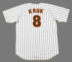 JOHN KRUK San Diego Padres 1988 Home Majestic Throwback Baseball Jersey - BACK