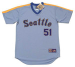 ICHIRO SUZUKI Seattle Mariners 1980's Majestic Cooperstown Throwback Baseball Jersey