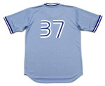 DAVE STIEB Toronto Blue Jays 1982 Majestic Throwback Away Baseball Jersey - BACK