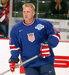 Brett Hull 2004 World Cup USA Olympic Nike Throwback Hockey Jersey - ACTION