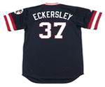 DENNIS ECKERSLEY Cleveland Indians 1977 Majestic Cooperstown Throwback Away Jersey