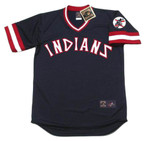 DENNIS ECKERSLEY Cleveland Indians 1977 Majestic Cooperstown Throwback Away Jersey