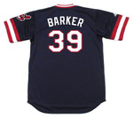 LEN BARKER Cleveland Indians 1982 Majestic Cooperstown Throwback Away Jersey