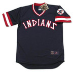 GAYLORD PERRY Cleveland Indians 1975 Majestic Cooperstown Throwback Away Jersey