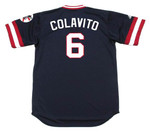 ROCKY COLAVITO Cleveland Indians 1975 Away Majestic Baseball Throwback Jersey