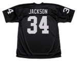 BO JACKSON Los Angeles Raiders 1987 Home Throwback NFL Football Jersey - BACK