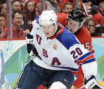 RYAN SUTER 2010 USA Nike Olympic Throwback Hockey Jersey