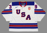 RYAN MILLER 2010 USA Nike Olympic Throwback Hockey Jersey - FRONT