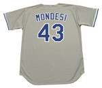 RAUL MONDESI Los Angeles Dodgers 1997 Majestic Throwback Away Baseball Jersey - Back