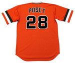 BUSTER POSEY San Francisco Giants 1970's Majestic Cooperstown Baseball Jersey