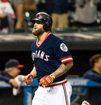 MIKE NAPOLI Cleveland Indians 1970's Majestic Cooperstown Throwback Jersey