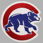 Aroldis Chapman 2016 Chicago Cubs Majestic MLB Throwback Away Jersey - SLEEVE CREST