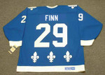 STEVEN FINN Quebec Nordiques 1990 CCM Vintage Throwback Away Hockey Jersey - BACK