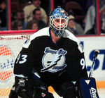 Daren Puppa 1994 Tampa Bay Lightning NHL Throwback Away Jersey - ACTION