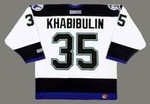 NIKOLAI KHABIBULIN Tampa Bay Lightning 2004 CCM Throwback Away NHL Jersey - BACK