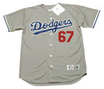 VIN SCULLY Los Angeles Dodgers 1980's Majestic Throwback Away Baseball Jersey - FRONT