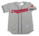 OMAR VIZQUEL Cleveland Indians 1997 Majestic Throwback Away Baseball Jersey