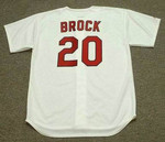 LOU BROCK St. Louis Cardinals 1967 Majestic Cooperstown Throwback Home Baseball Jersey - Back