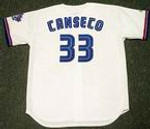 JOSE CANSECO Toronto Blue Jays 1998 Majestic Throwback Home Baseball Jersey