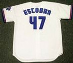 KELVIM ESCOBAR Toronto Blue Jays 1999 Majestic Throwback Home Baseball Jersey