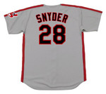 CORY SNYDER Cleveland Indians 1989 Away Majestic Baseball Throwback Jersey