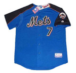 JOSE REYES New York Mets 2005 Majestic Authentic Throwback Baseball Jersey - Front