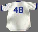 RICK REUSCHEL Chicago Cubs 1977 Home Majestic Cooperstown Throwback Jersey - BACK
