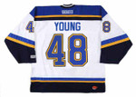 SCOTT YOUNG St. Louis Blues 1999 CCM Throwback Home NHL Hockey Jersey - BACK