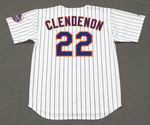 DON CLENDENON New York Mets 1969 Home Majestic Baseball Throwback Jersey - BACK