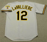 MIKE LaVALLIERE Pittsburgh Pirates 1992 Majestic Throwback Away Baseball Jersey - BACK