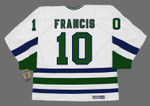 RON FRANCIS 1986 Home CCM Hartford Whalers Jersey - BACK