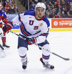 JORDAN GREENWAY 2017 USA Nike Throwback Hockey Jersey - ACTION