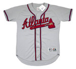 RON GANT Atlanta Braves 1992 Away Majestic Throwback Baseball Jersey - FRONT