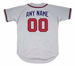 ATLANTA BRAVES 1990's Away Majestic Throwback Custom MLB Jerseys - BACK