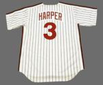 BRYCE HARPER Philadelphia Phillies 1980's Majestic Throwback Home Baseball Jersey - BACK