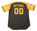 SAN DIEGO PADRES 1976 Away Majestic Throwback Customized Baseball Jersey - BACK